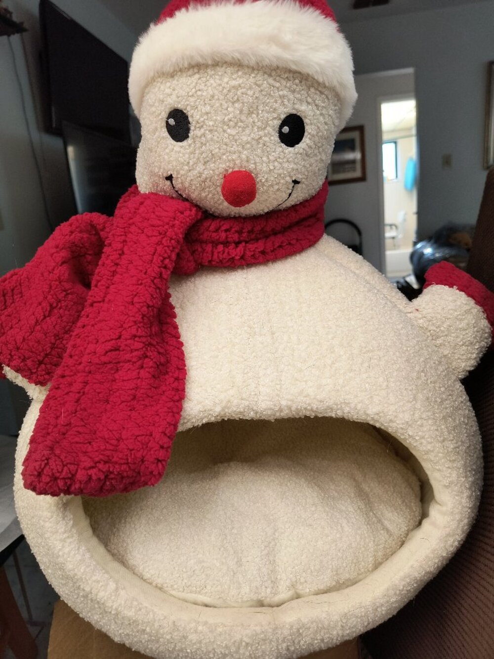 Snowman Cat Bed  Holiday Fun For Cats by CATISM - Like New!